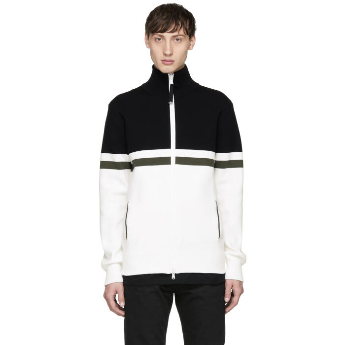 Diesel Black Gold Black and White Track Jacket Diesel Black Gold
