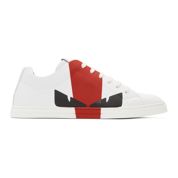 Red Leather Bag Bugs Sneakers Fendi