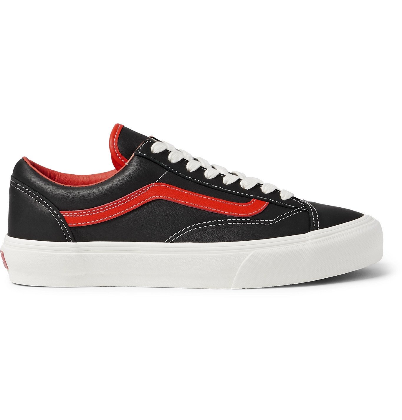 vans style 36 salmon & black skate shoes