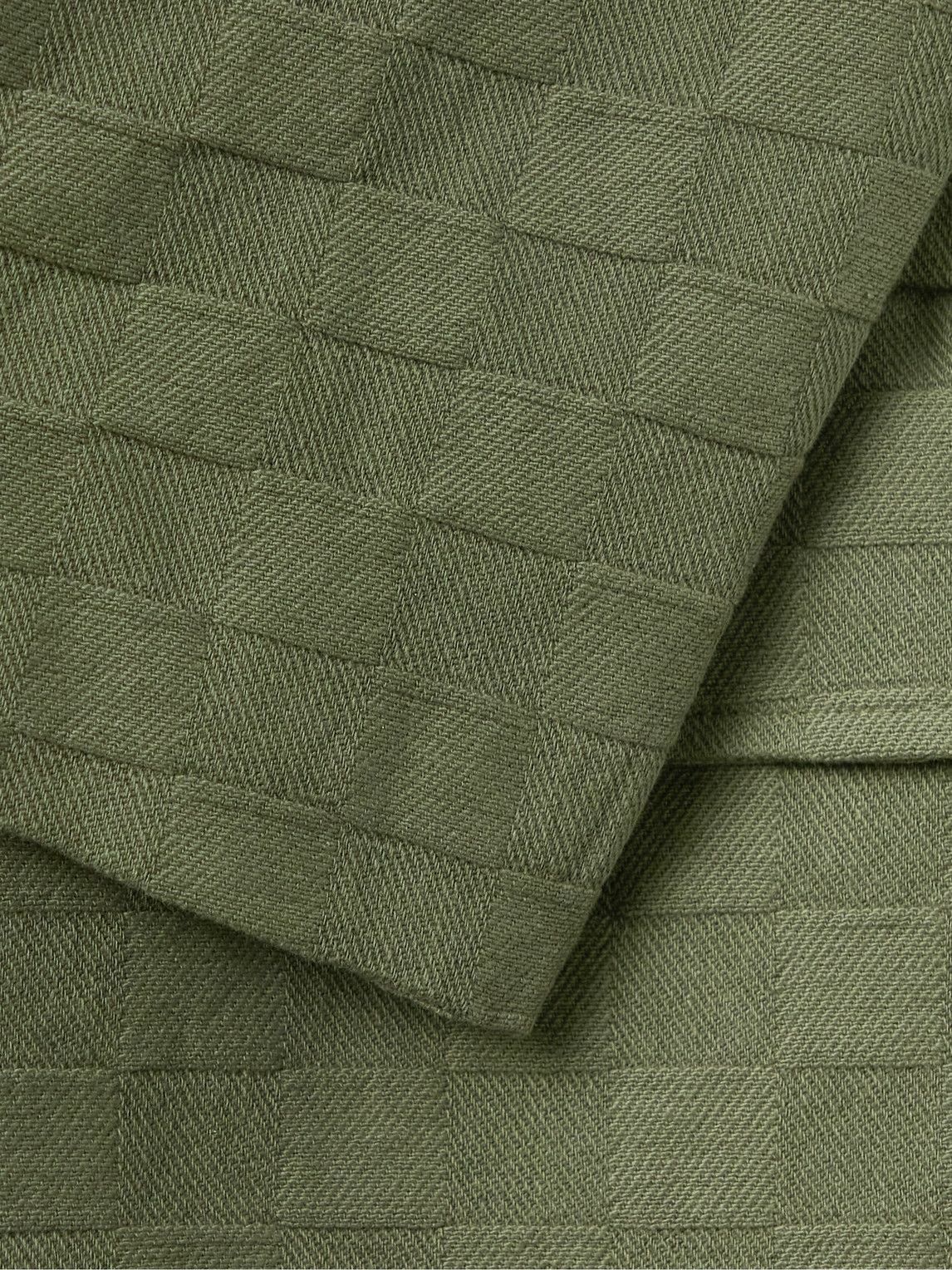 GENERAL ADMISSION - Checked Cotton-Twill Jacquard Suit Jacket - Green ...