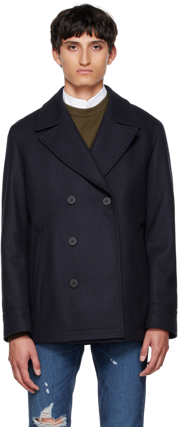 Hugo Navy Caban Peacoat Hugo Boss