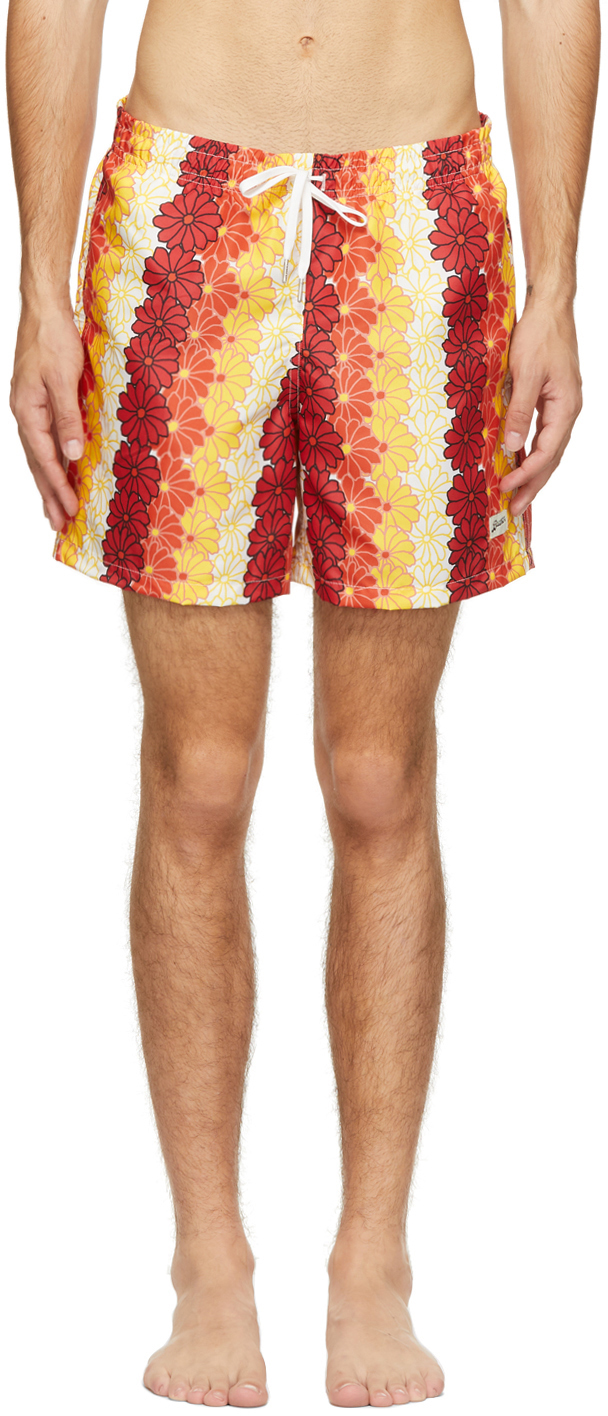 Bather Orange Tropics Swim Shorts Bather