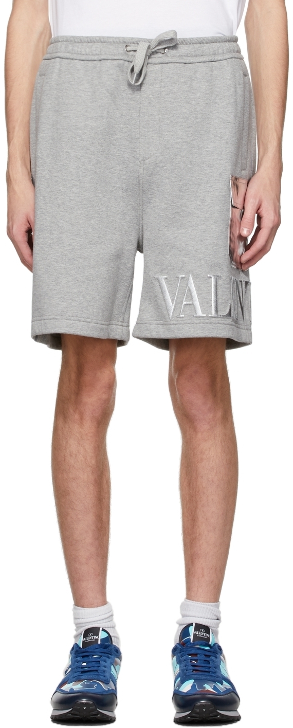 Photo: Valentino Grey Logo Shorts