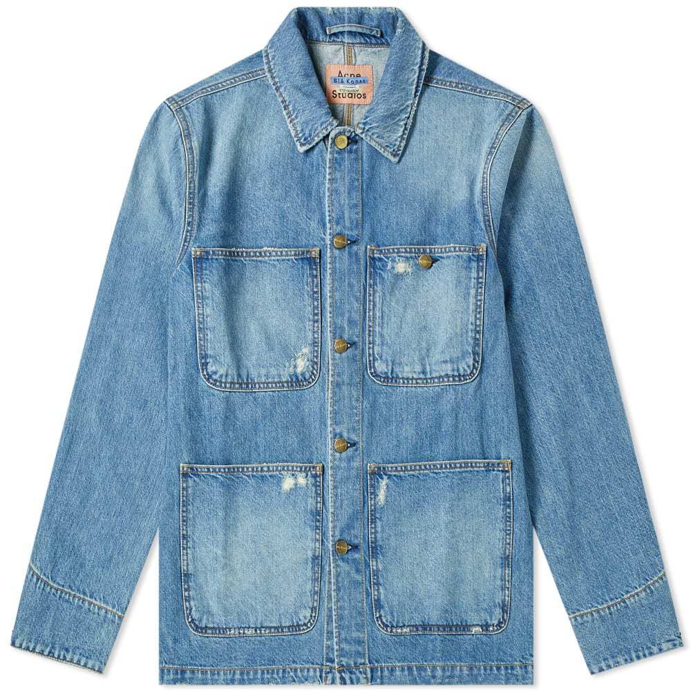 Acne Studios Albyr Ripped Denim Work Jacket Acne Studios