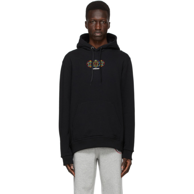 Burberry Black Winton Globestar Hoodie Burberry