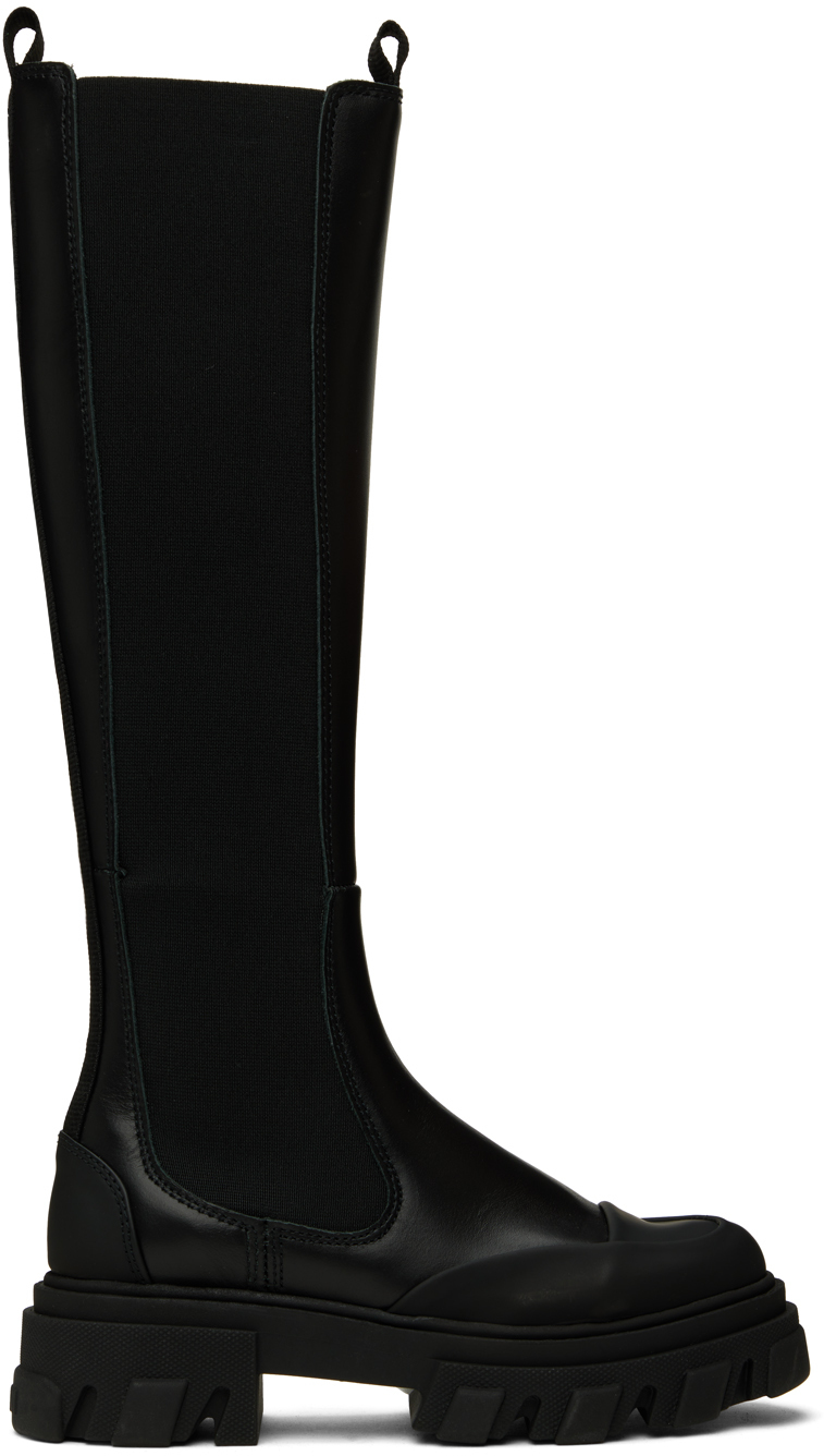 Photo: GANNI Black Cleated Chelsea Boots