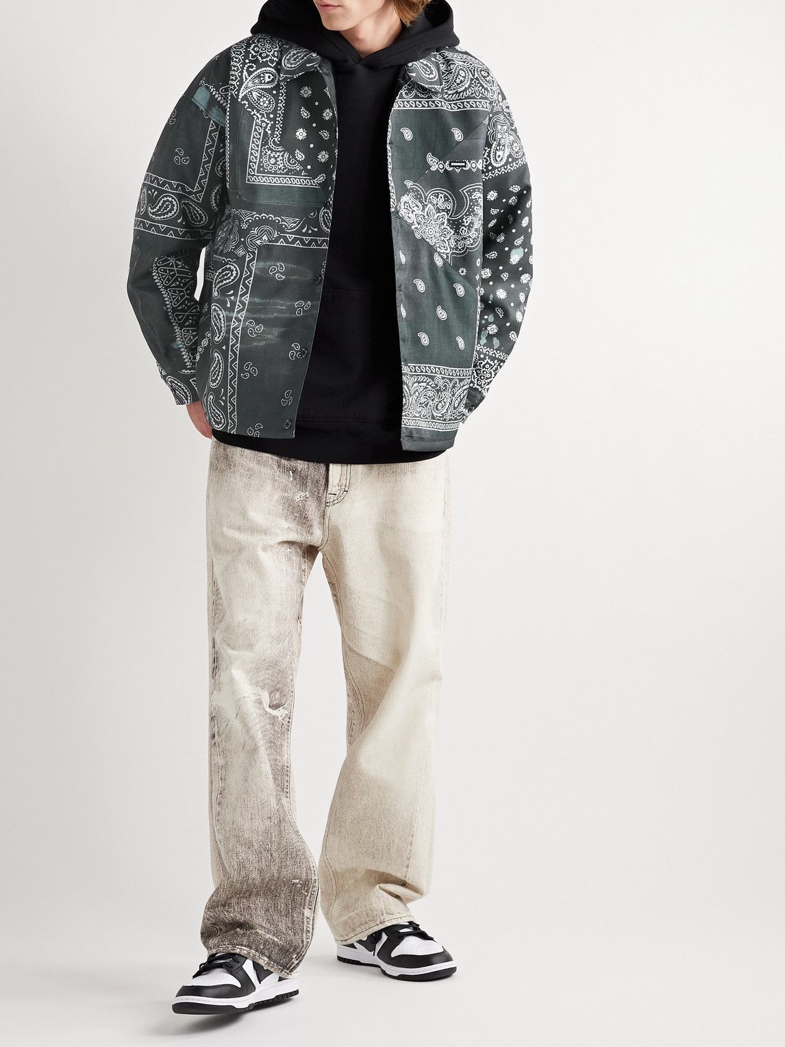 Bandana-Print Padded Woven Jacket 