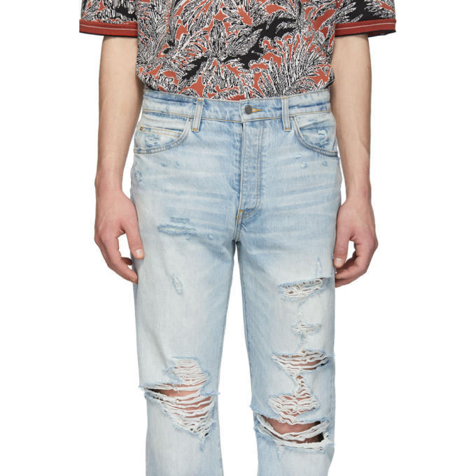 amiri destroyed slouch jeans