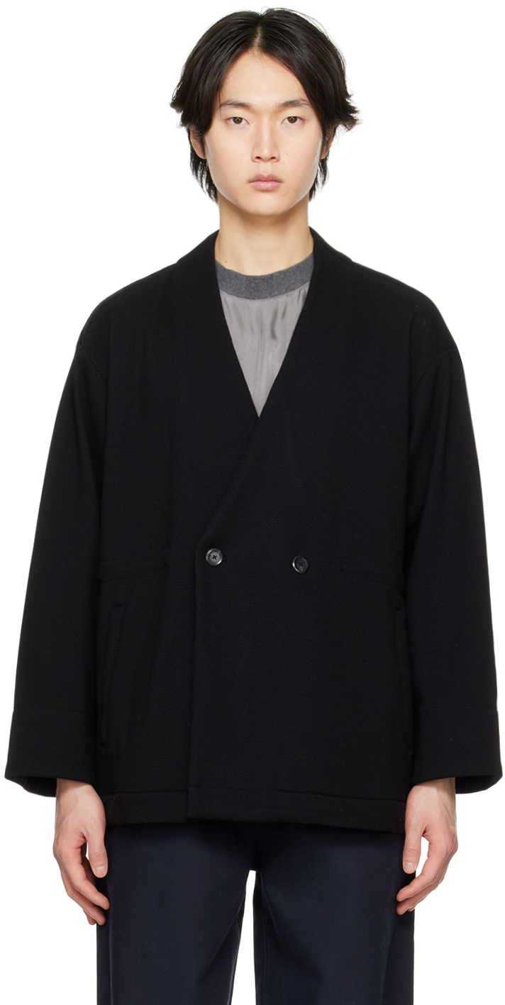 Th products Black DoubleBreasted Cardigan