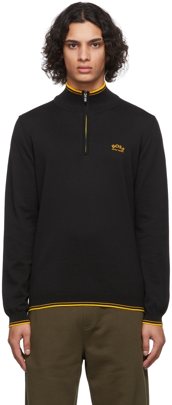 boss half zip sweater