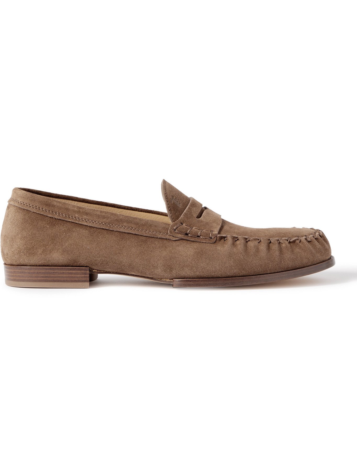 TOD'S - Suede Penny Loafers - Brown Tod's