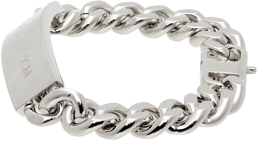 1017 ALYX 9SM Silver Chain Logo Buckle Bracelet