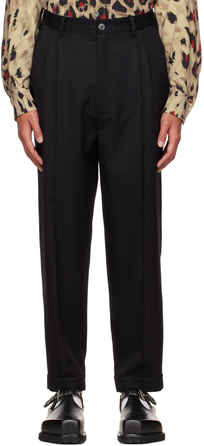 Magliano Black Classic Double Pleats Trousers Magliano