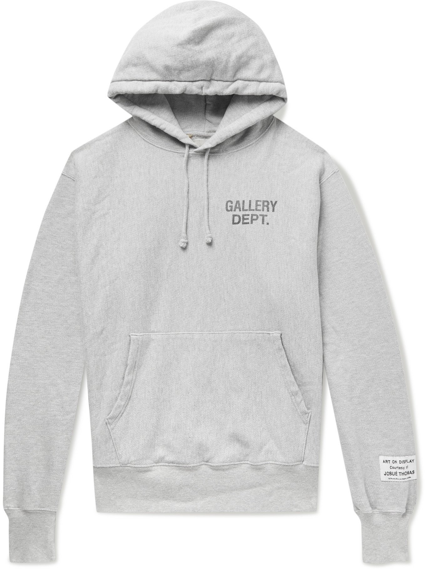 Forlænge Tæller insekter Sui GALLERY DEPT. - Logo-Print Fleece-Back Cotton-Blend Jersey Hoodie - Gray  Gallery Dept.