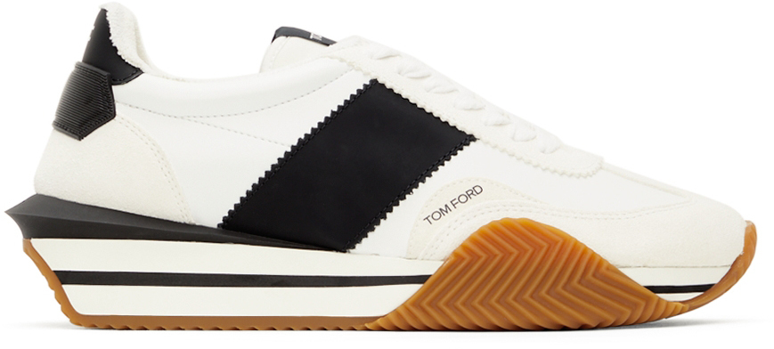 TOM FORD White & Black James Sneakers TOM FORD