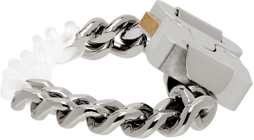1017 ALYX 9SM Silver & Transparent Chain Buckle Bracelet