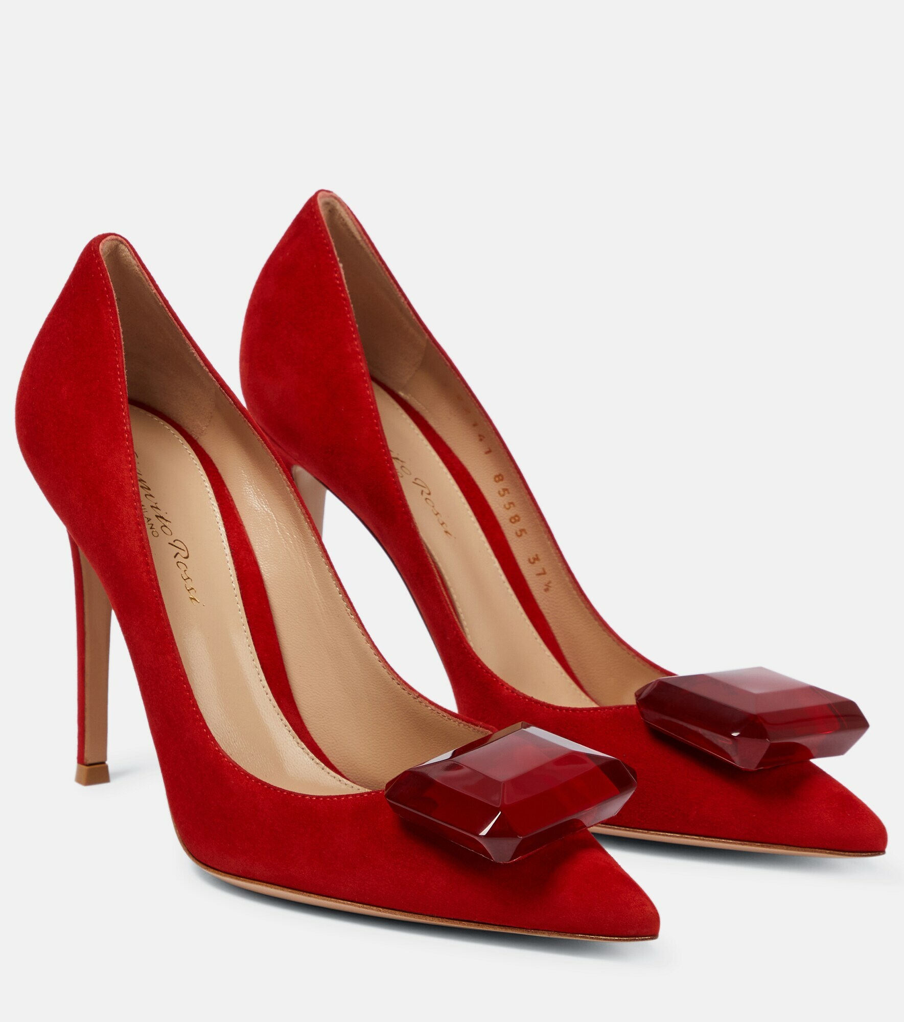 Gianvito Rossi - Jaipur 105 embellished suede pumps Gianvito Rossi