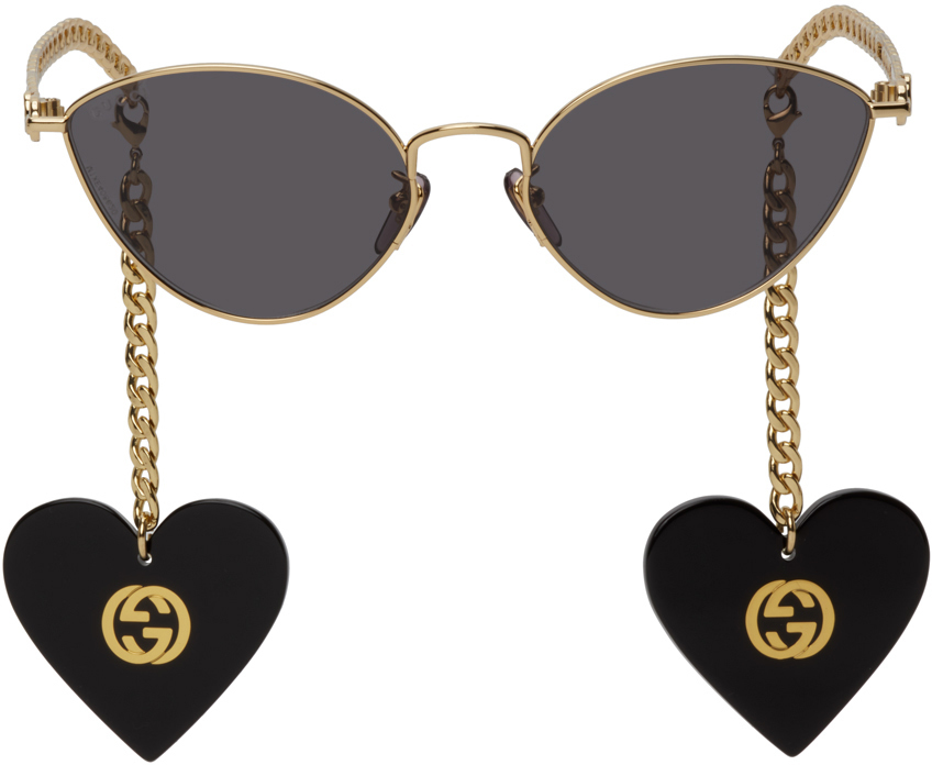 Gucci Gold Chain Cat-Eye Sunglasses Gucci