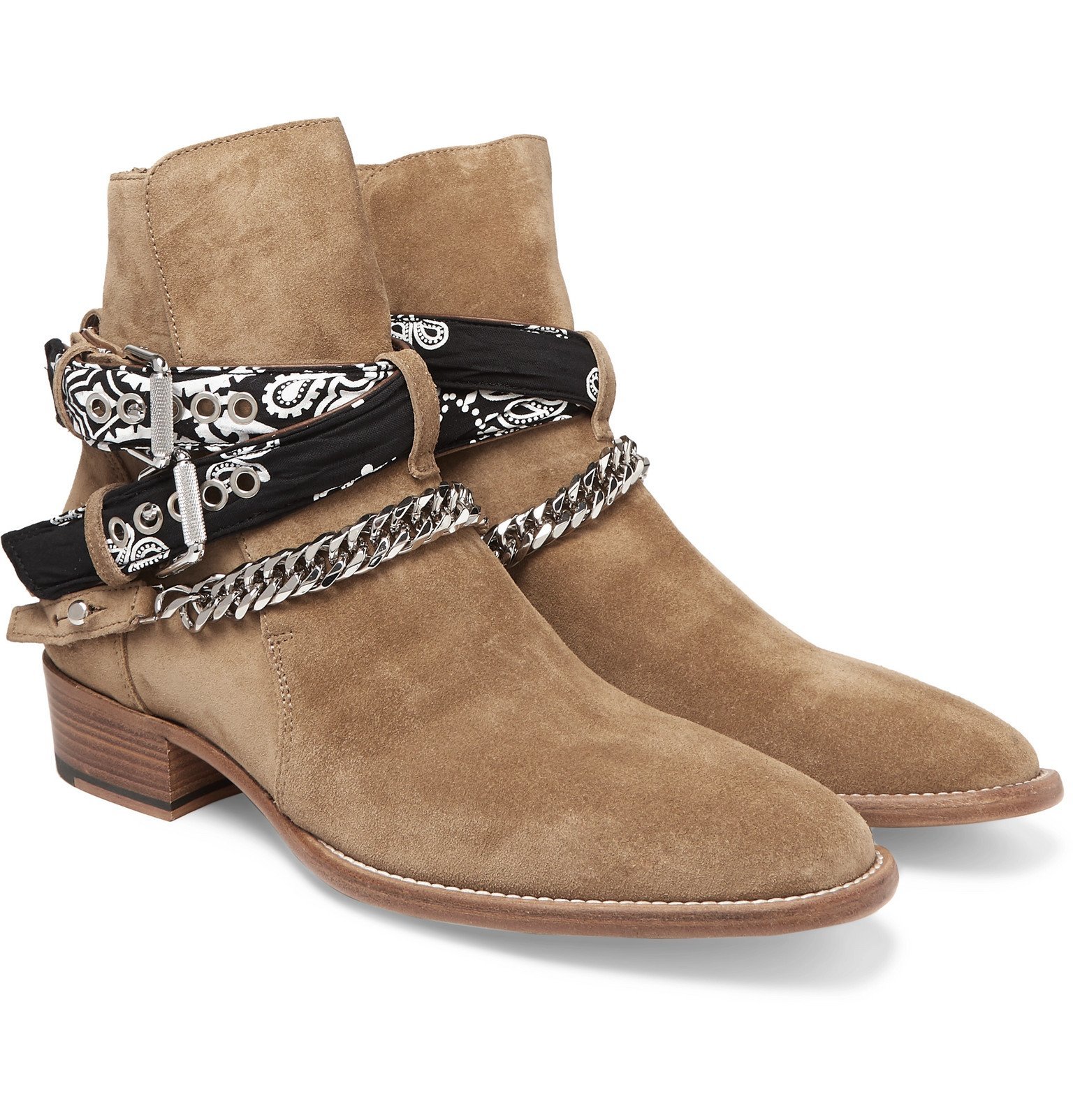 amiri embellished suede jodhpur boots