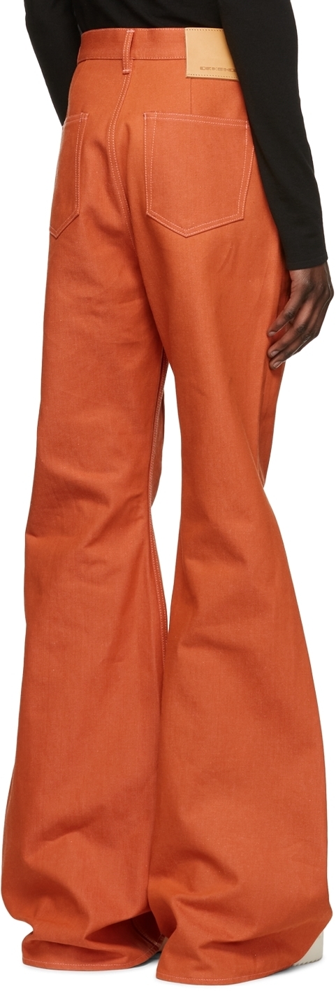 Rick Owens Orange Bolan Jeans