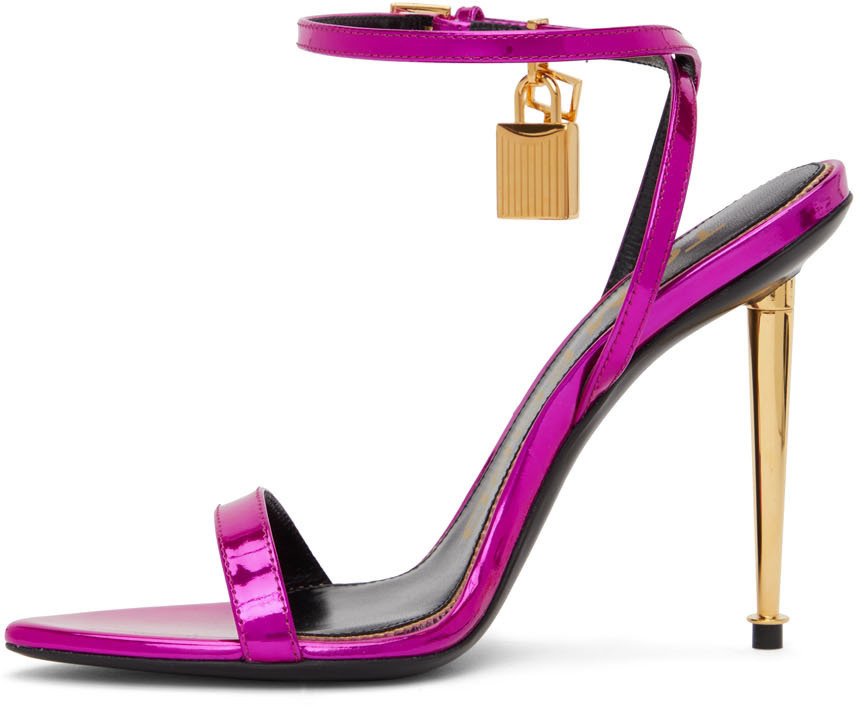 TOM FORD Pink Padlock 105 Heeled Sandals TOM FORD