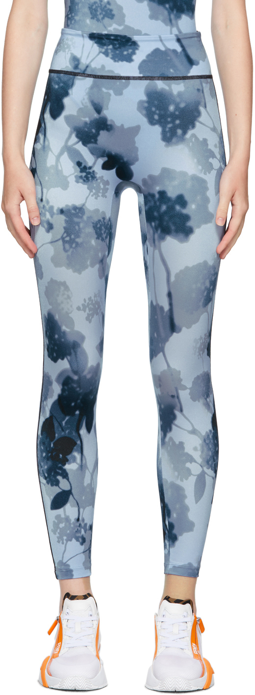 Fendi Blue Floral Leggings Fendi
