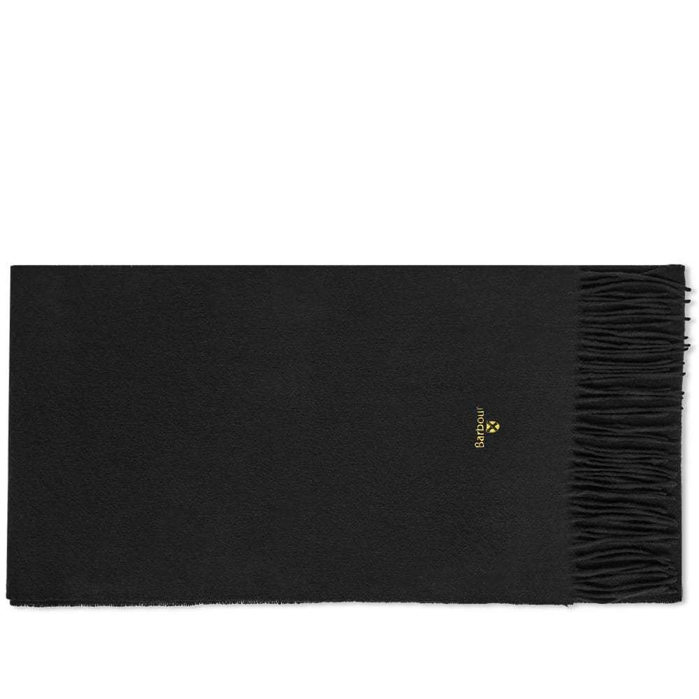 Photo: Barbour Plain Lambswool Scarf Black