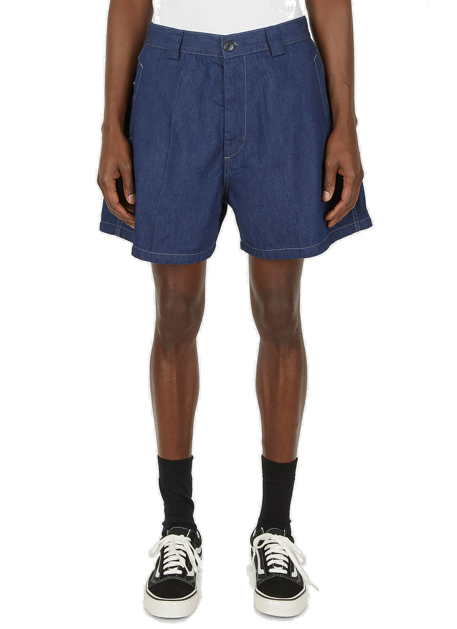 Wide Leg Shorts in Blue Levis Made and Crafted