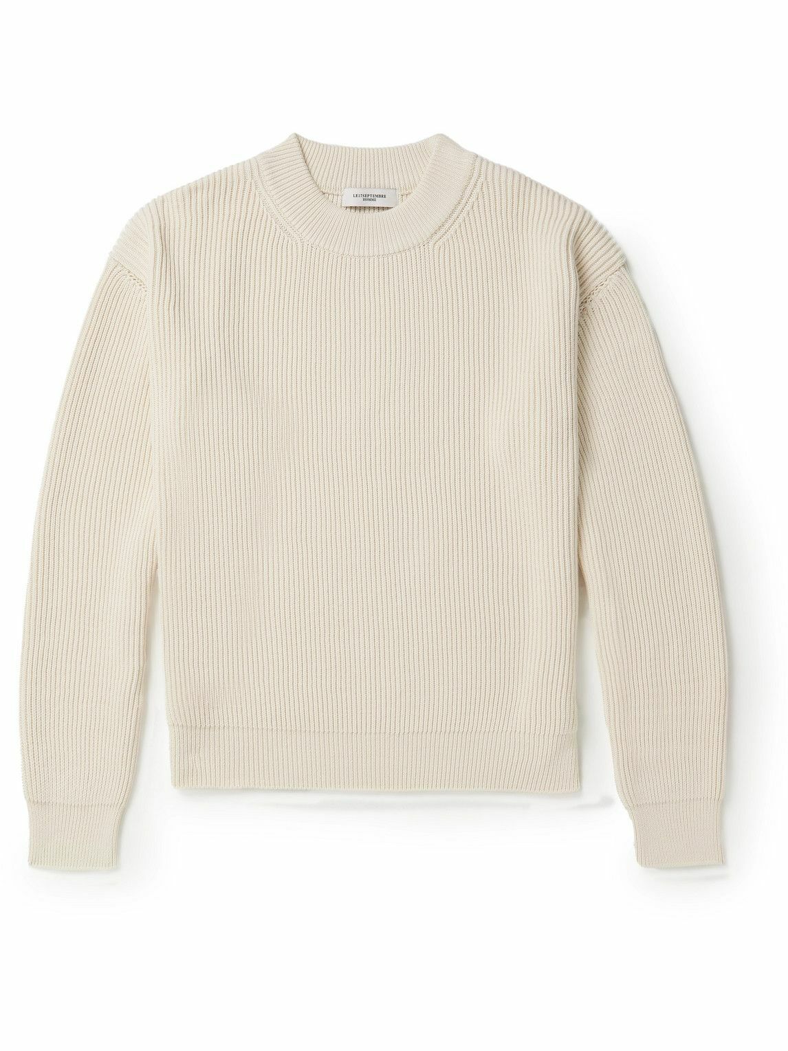 LE 17 SEPTEMBRE - Ribbed Cotton Sweater - Neutrals