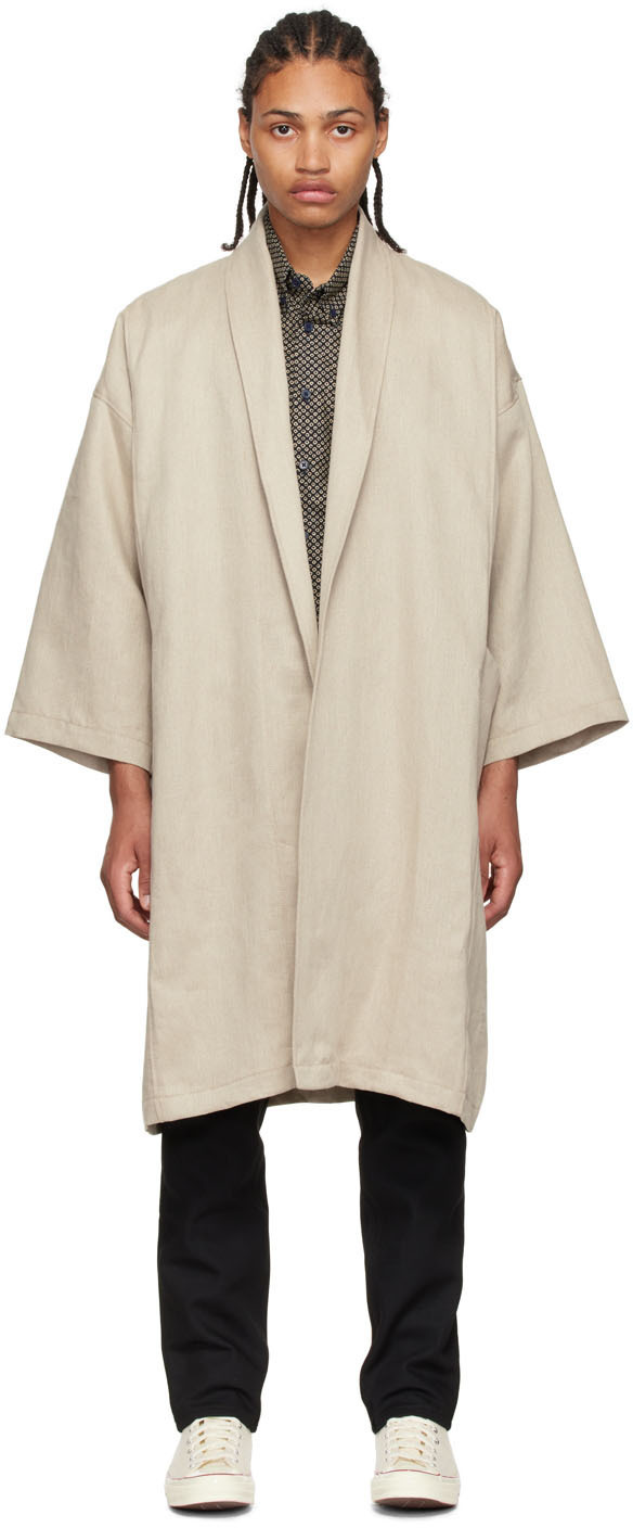 Naked Famous Denim Beige Linen Jacket Naked And Famous Denim