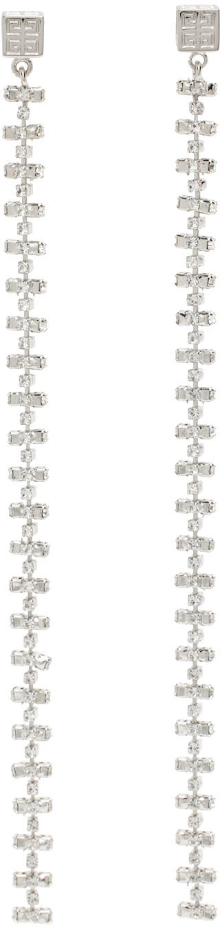 Givenchy Silver 4G Crystal Earrings Givenchy