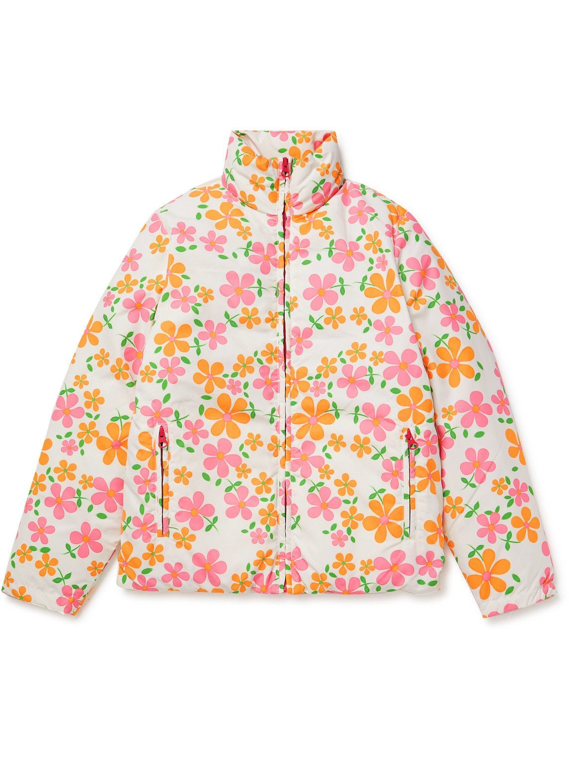 Photo: ERL Kids - Floral-Print Shell Down Jacket - Pink