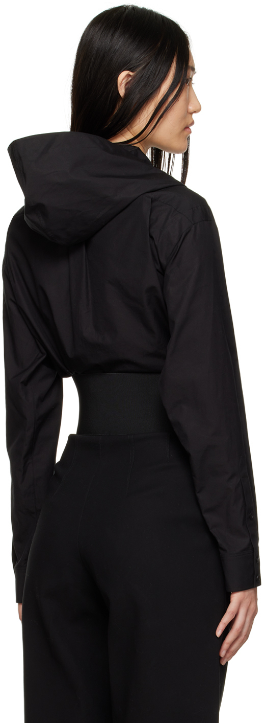 ALAÏA Black Hooded Bodysuit ALAÏA