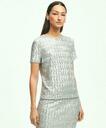 Brooks Brothers Women's Knit Sequin Top | Silver