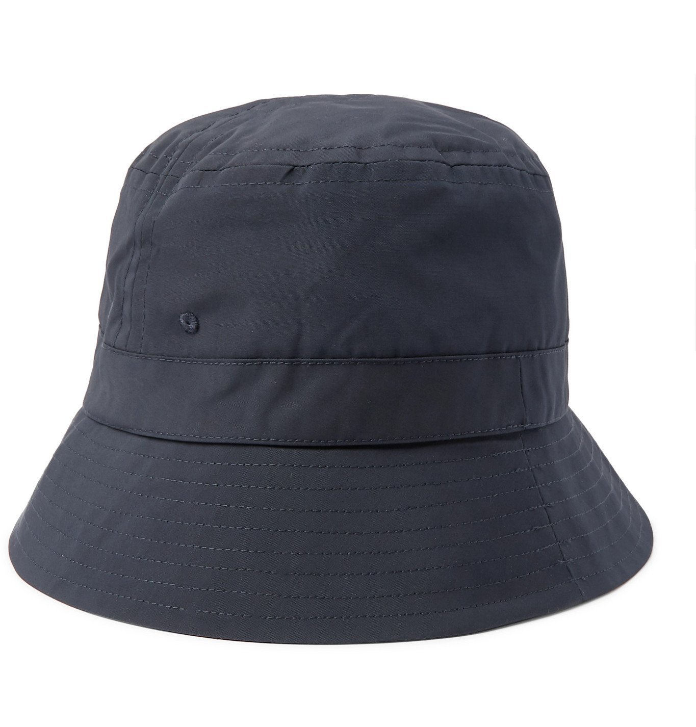 Bellerose - Logo-Embroidered Cotton-Blend Canvas Bucket Hat - Blue ...