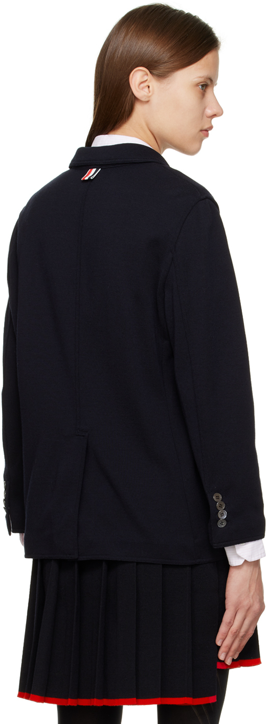 Thom Browne Navy Sack Blazer Thom Browne