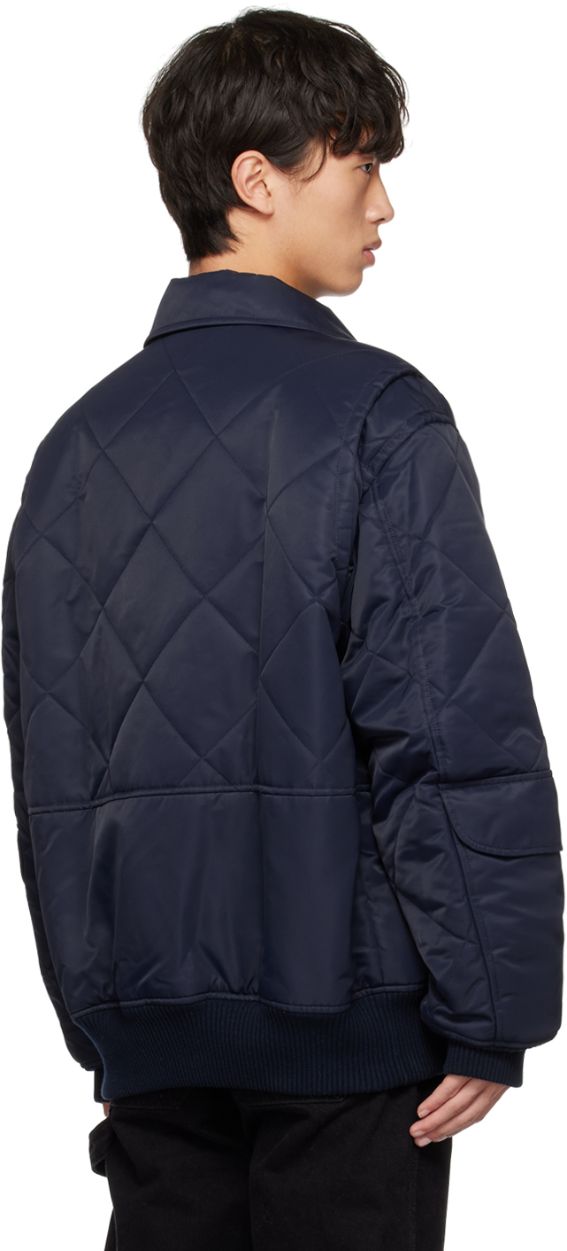 Helmut Lang Navy Quilted Jacket Helmut Lang