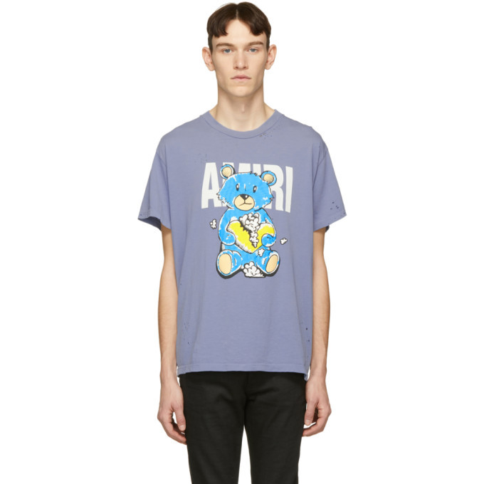 Amiri Purple Teddy T-Shirt Amiri