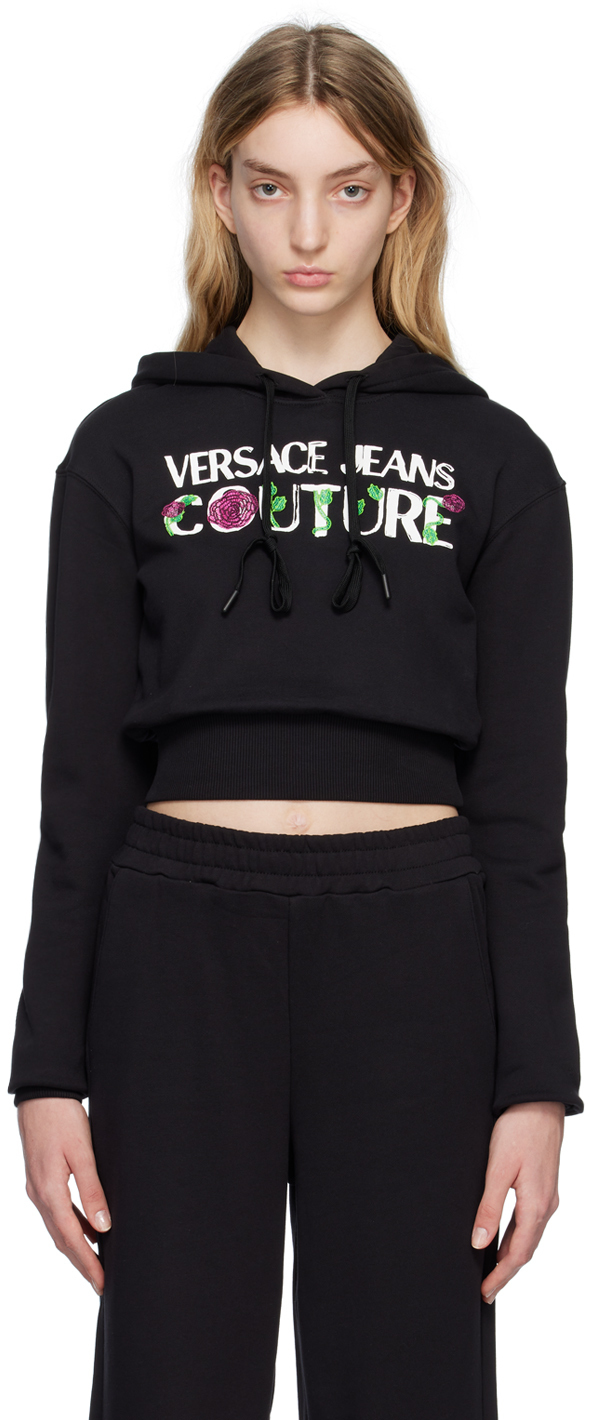 Versace Jeans Couture Black Roses Hoodie Versace