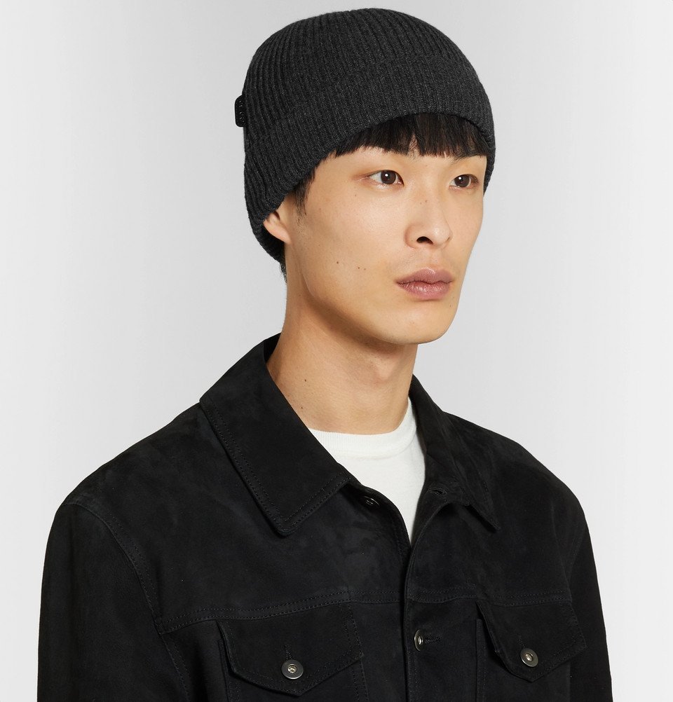 TOM FORD - Ribbed Cashmere Beanie - Gray TOM FORD