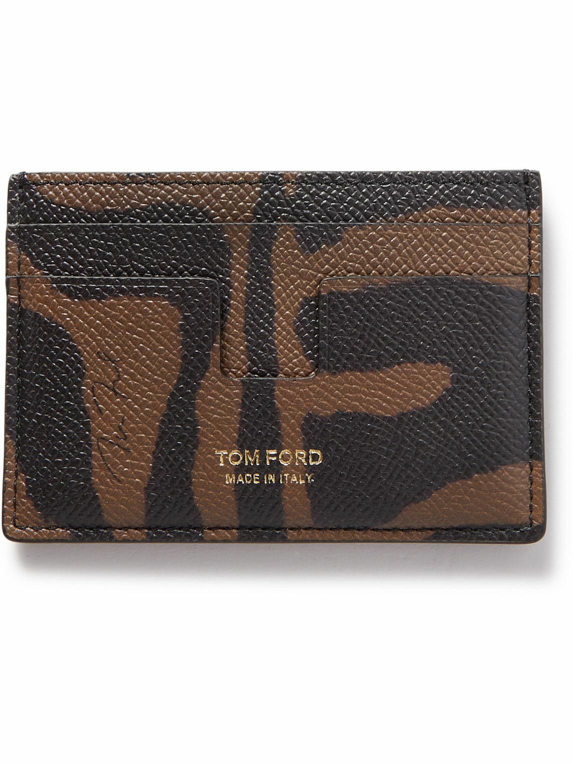 TOM FORD - Printed Full-Grain Leather Cardholder TOM FORD