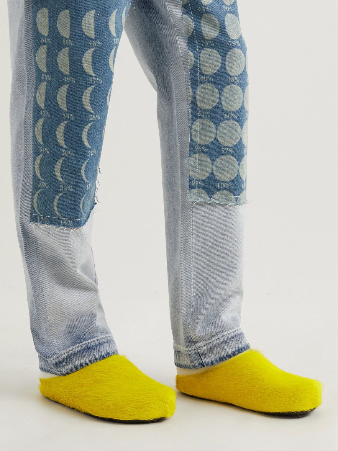 Marni - Fussbett Calf Hair Slippers - Yellow Marni