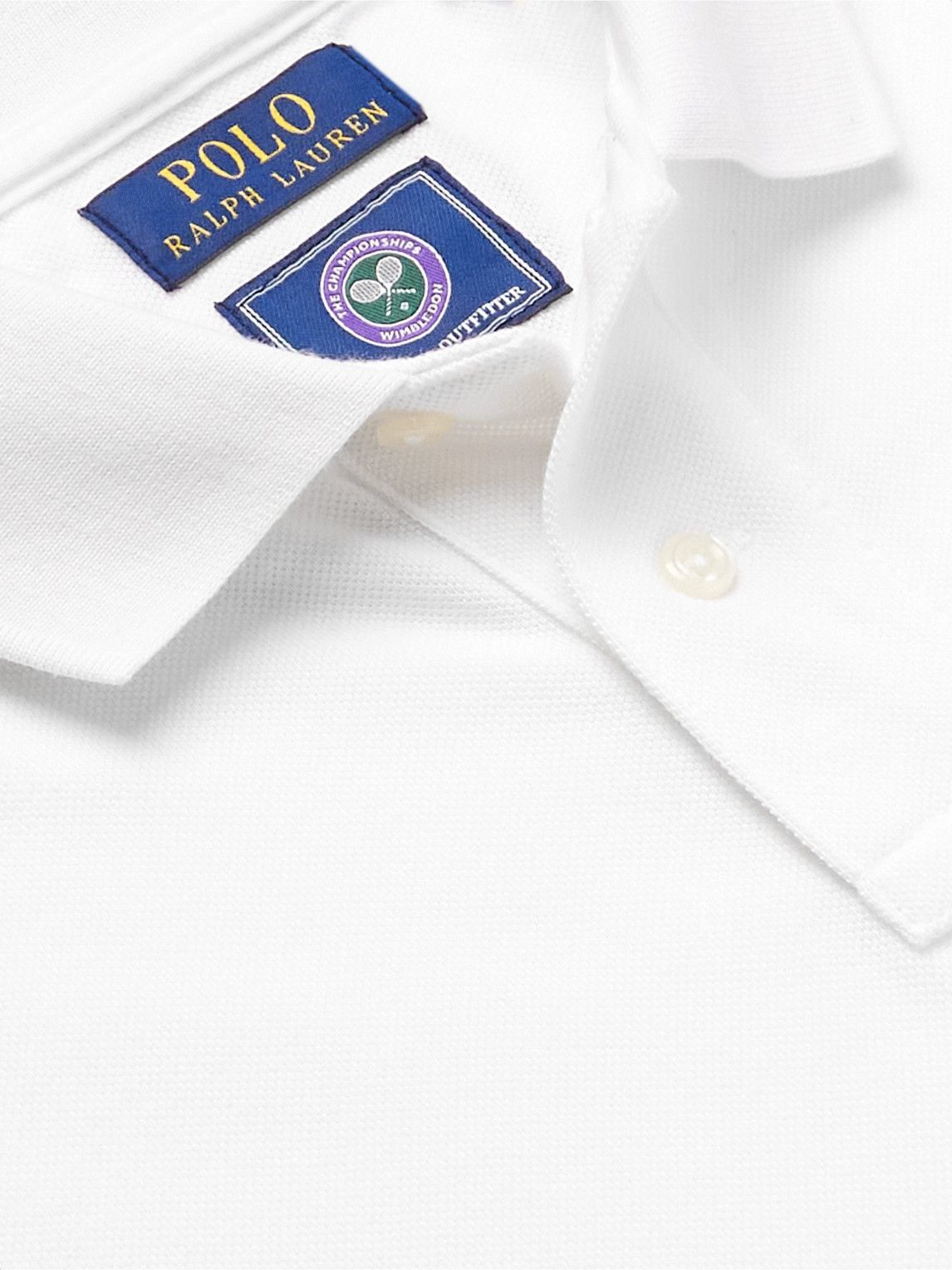 Polo Ralph Lauren - Wimbledon Logo-Embroidered Recycled Piqué Polo Shirt - White