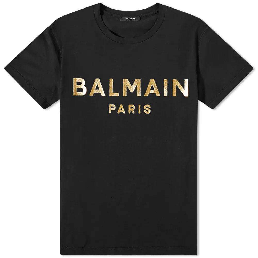 Balmain Foil Paris Logo Tee Balmain