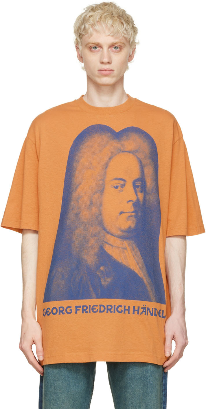 Acne Studios Orange Cotton T-Shirt Acne 