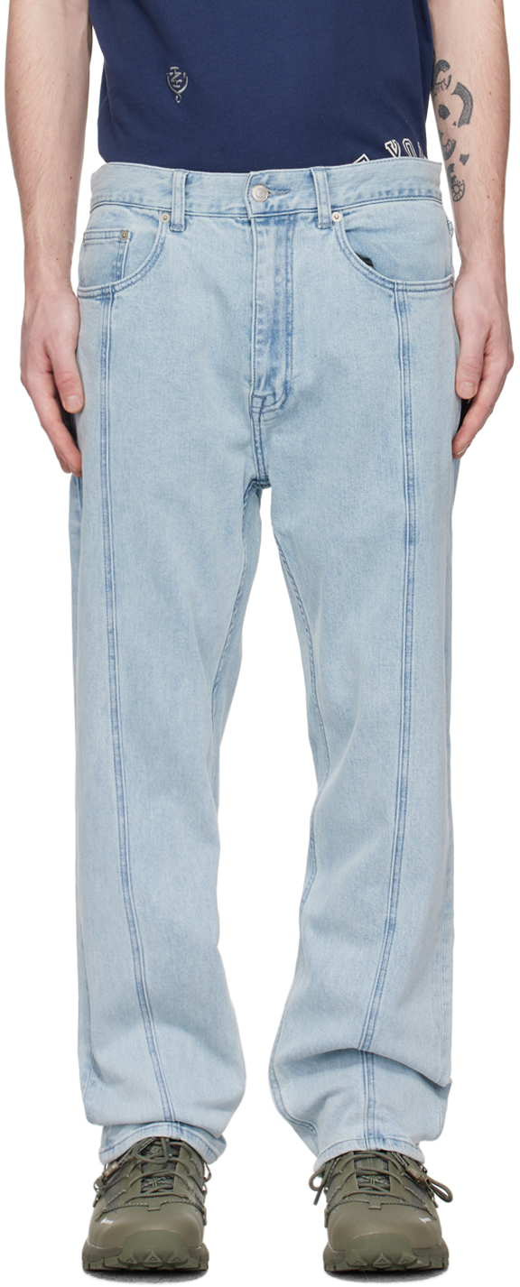 Izzue Blue Pinched Seam Jeans