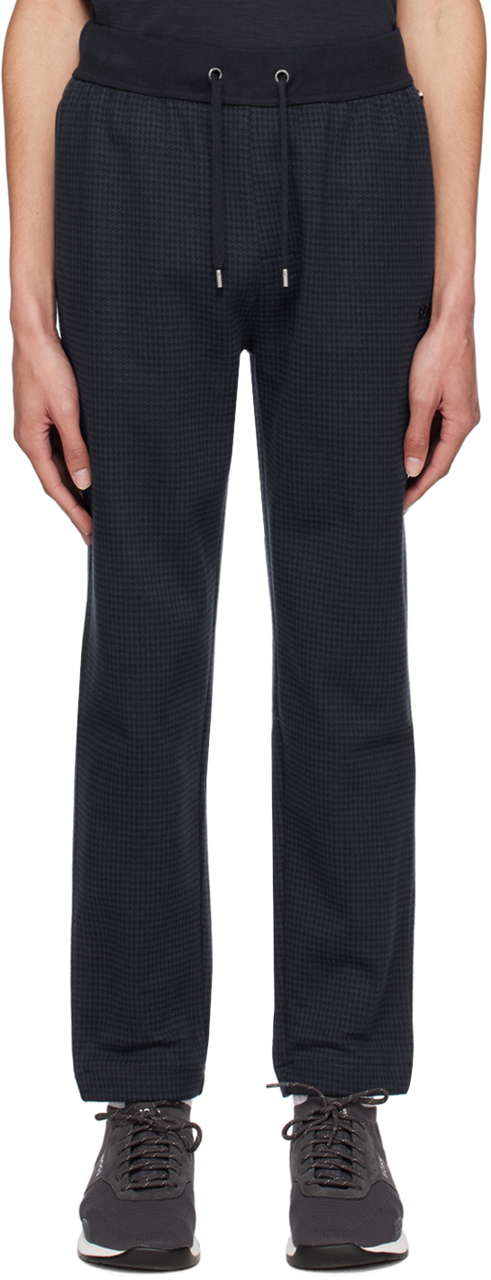 BOSS Navy Check Lounge Pants BOSS