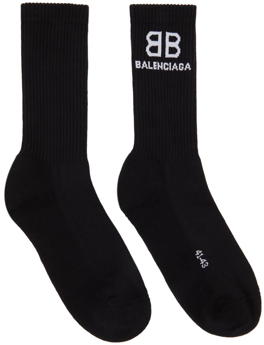 Balenciaga Black & White Tennis Socks Balenciaga