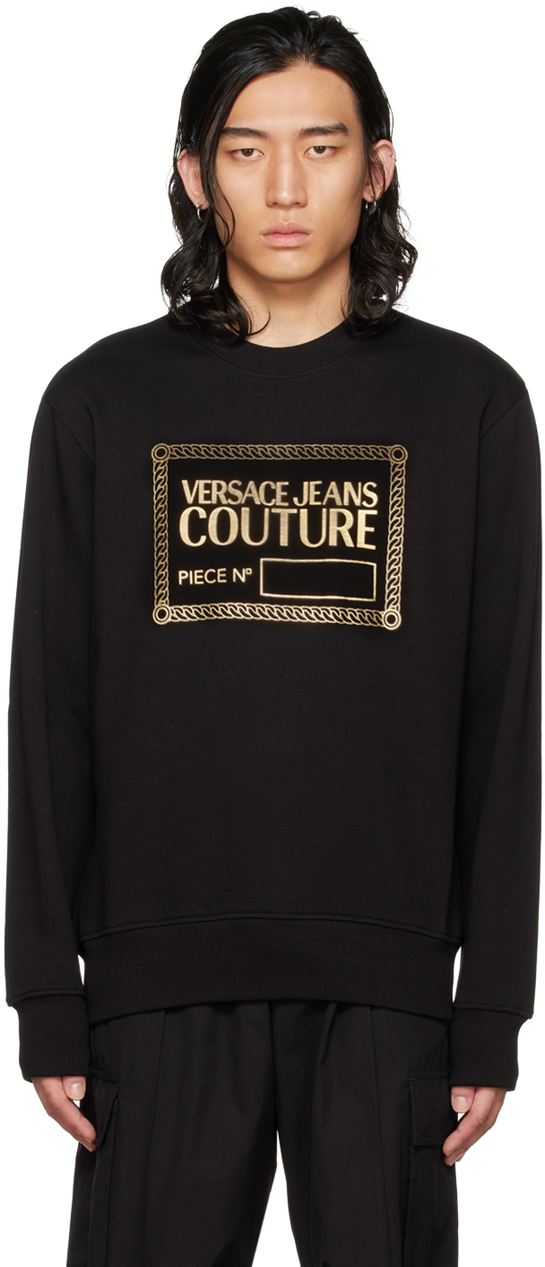 Versace Jeans Couture Black Piece Number Sweatshirt Versace