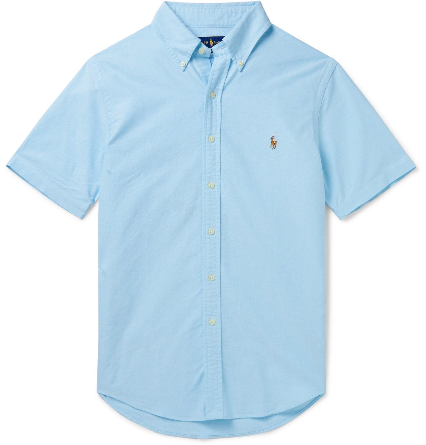 Polo Ralph Lauren - Slim-Fit Button-Down Collar Garment-Dyed Cotton ...